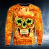 New Men's Autumn Round Neck Long Sleeve T-shirt Retro Skull 3D Pattern Print T Shirts Casual Fashion Tops Men's Clothing Tees