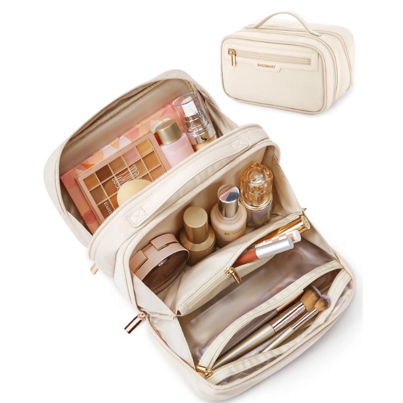 Travel Makeup Bag Large Capacity Cosmetic Bag Wide-open Portable Make Up Bag Organizer for Essentials Toiletries