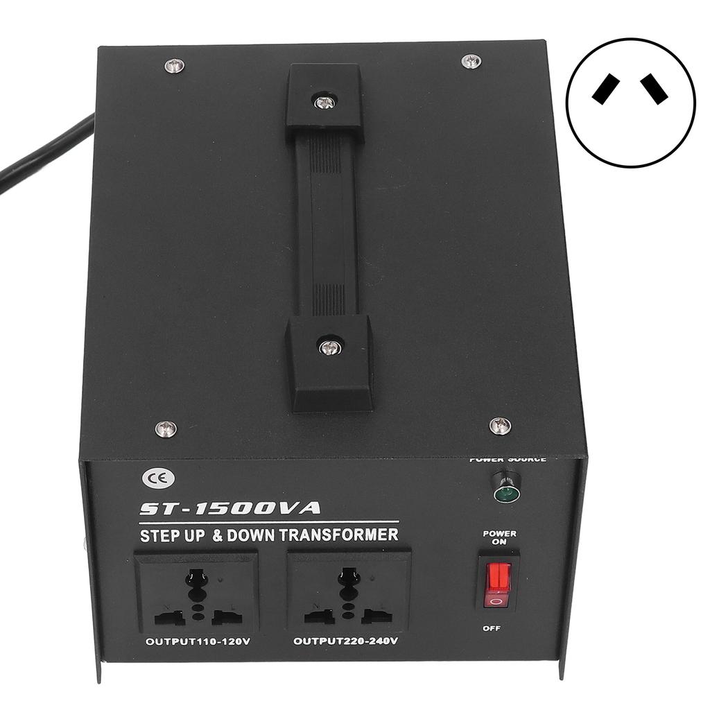 Power Transformer Voltage Converter Voltage Transformer Step Up  Converter 1500W Adjustable 110V‑120V 220V‑240V AC Input