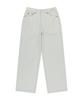 WACKY WILLY Women'S Pigment Color Washed Denim Pants Cream