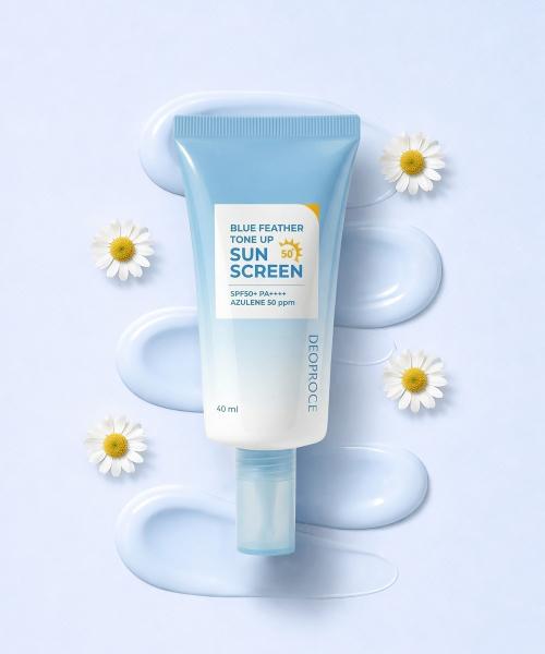 

Deoproce Голубое Перо Тон-апплэй Солнцезащитный крем SPF50+ PA++++ 40 мл 1