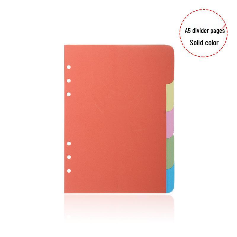 A5/A6 B5 Notebook Loose-Leaf Refills: 6-Hole & 9-Hole Color Paper Dividers for Planner Index