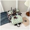 Schoolbag Harajuku College Style Ribbon Bow Japanese Strap Backpack Fashion Star Double Pocket Large Capacity Hong Kong Style Backpack
