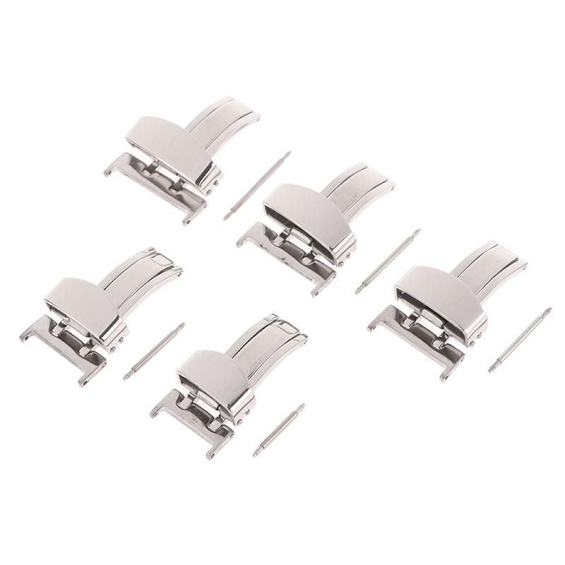Cataramă de ceas cu fluture din oțel inoxidabil, 14 mm, 16 mm, 18 mm, 20 mm, 22 mm, catarame pliabile cu buton, pentru curea de ceas