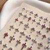 Pink Rhinestone Cross Nail Art Decorations: Multiple Styles of Wearable Metal Nail Accessories