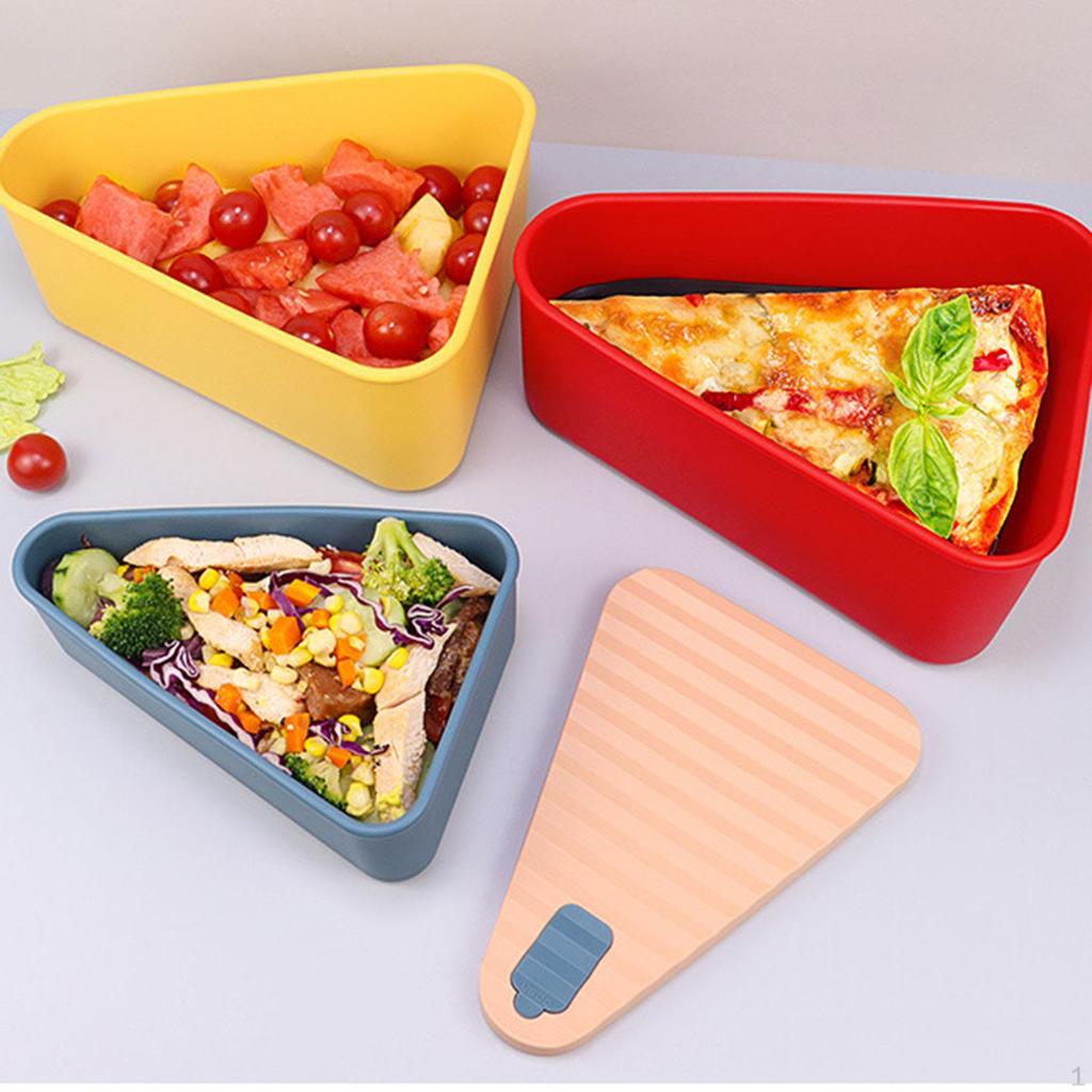 Food Grade Silicone Pizza Storage Box Lunch Sturdy Multipurpose Easy Cleaning for Home & Travel