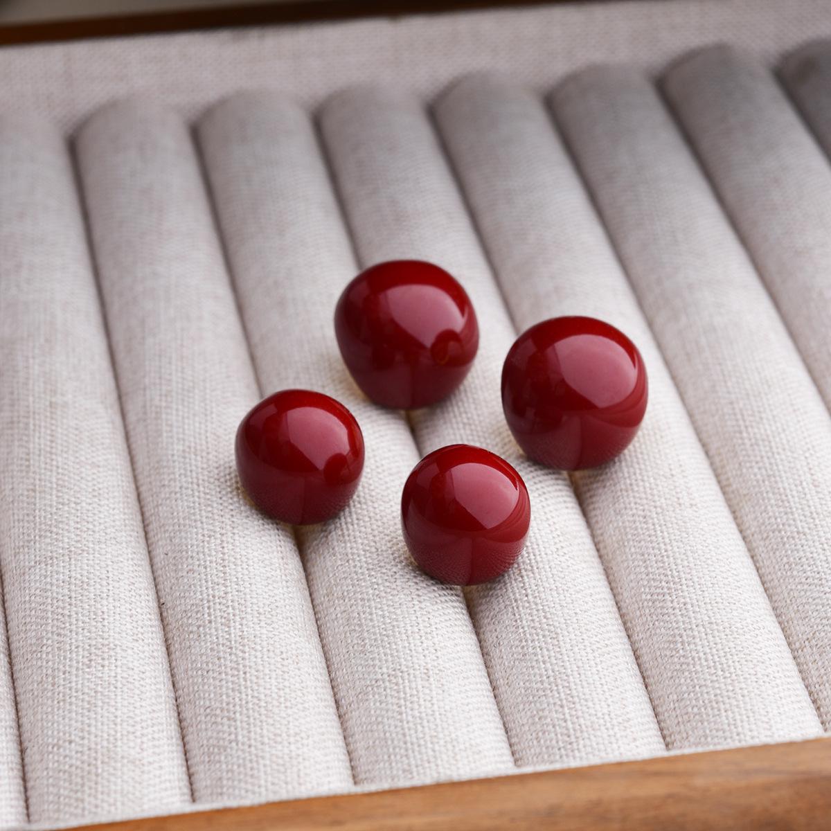 

Ретро бордовые рождественские серьги-гвоздики для женщин - Элегантный металлический дизайн в гонконгском стиле