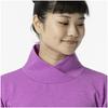 Mizuno Stretch Fleece Training High Long Vivid Orchid Size M Women's Shirt, Neck, Sleeve, Heather, (Product Code 32MAA840)