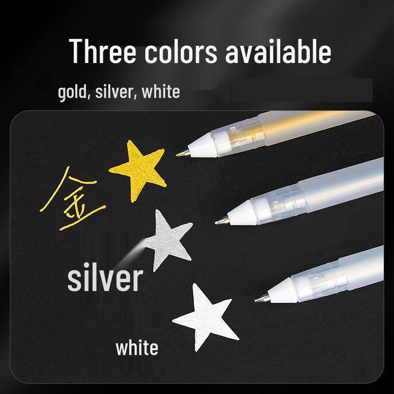 

White Art Highlighter Pen for Hand-Drawn Designs on Black Cards 1 Pack