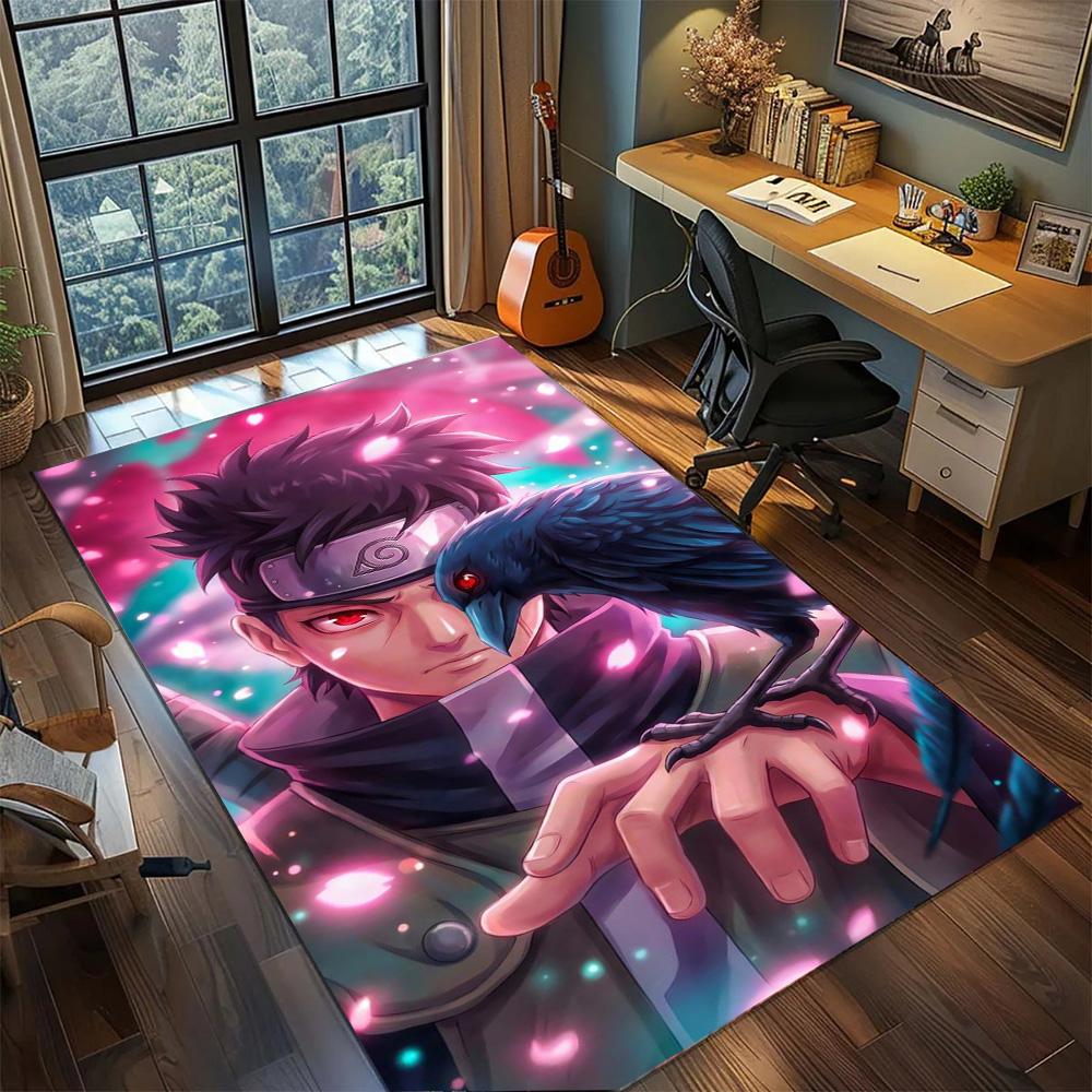 

Naruto Area Carpet Stylish Gamer Room, Non Slip Washable Large Area Floor Mat Rug Bedroom Home.-TING 60x90cm