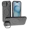 For iPhone 17 Air Case Compatible with MagSafe PC Kickstand Ripple Texture TPU Phone Cover