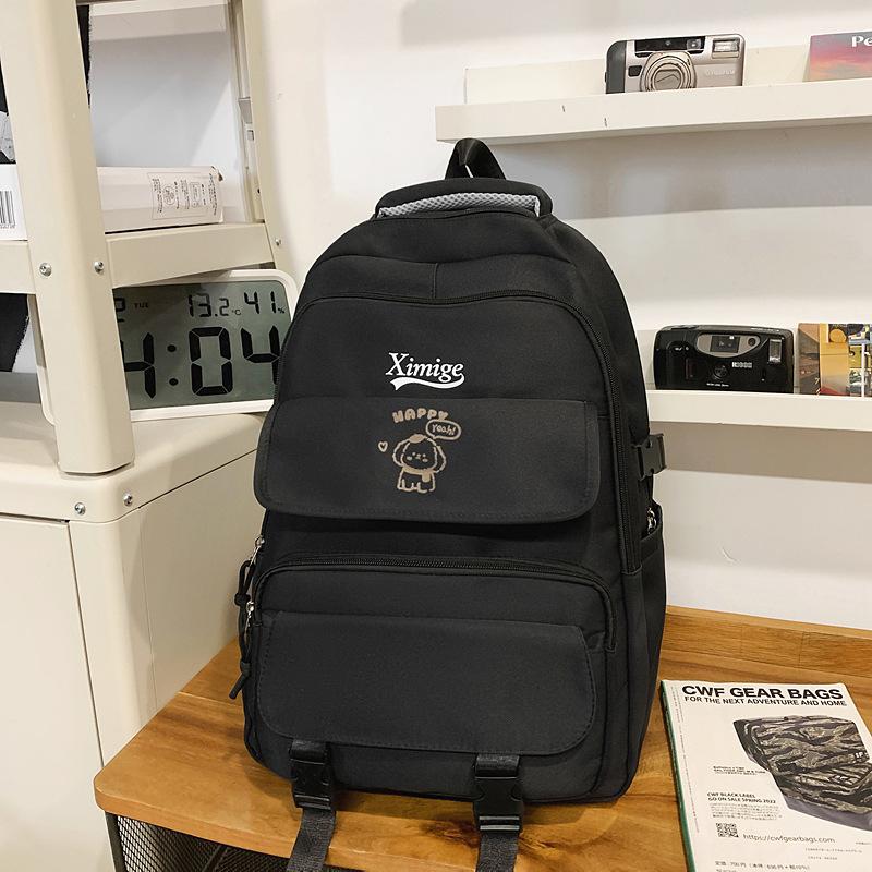 School Bag New High Value Contrasting Color High School Backpack Trend Versatile College Student Couple Casual Backpack