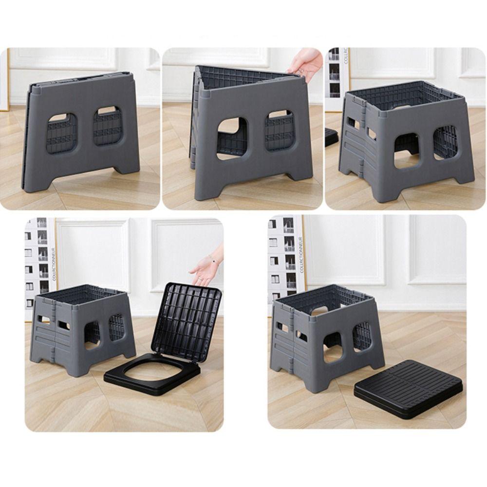 With Lid Outdoor Camp Toilet PP Folding Truck Toilet Portable Folding Toilet Camping Travel