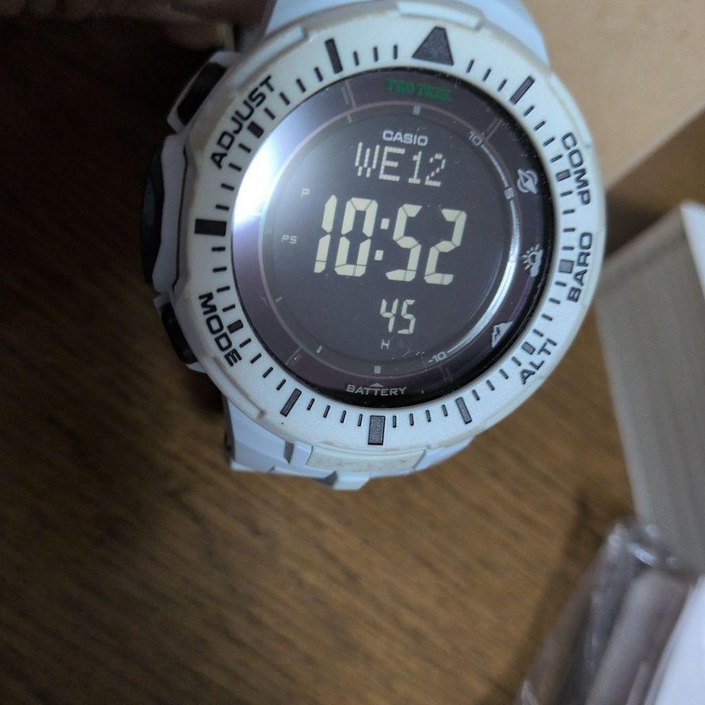 Used Special Price Without Box CASIO PRO TREK White Digital Outdoor Watch