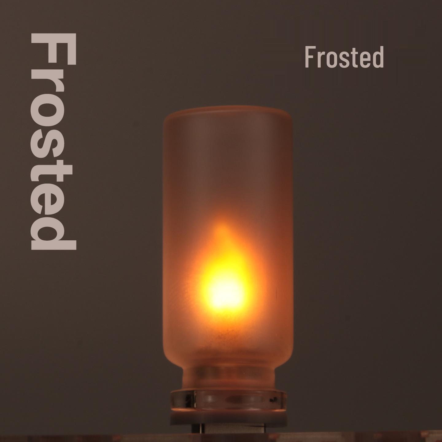 

Cross-Border USB LED Flame Atmosphere Table Lamp: Glass Bottle Electronic Candle Night Light for Bedroom