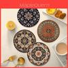 Bohemian Luxury Insulated Coaster Set With Rubber Material For Home Dining Decor