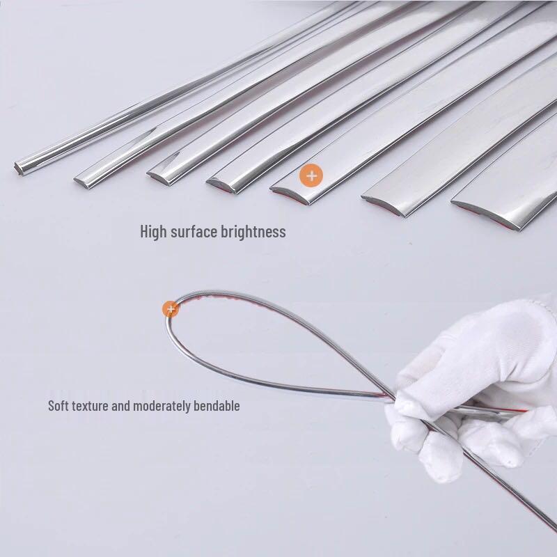 Car Chrome Trim Strips: Window & Body Decorative Strips, Anti-Scratch Bumper Strips, Door Edge Guards