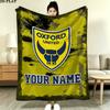 Benutzerdefinierter Name Oxford FC Aufdruck Flanelldecke, Hohe Qualität, Bequem für alle Jahreszeiten, Heimdekoration, Wärme und Komfort, Perfekt für Weihnachtsgeschenke