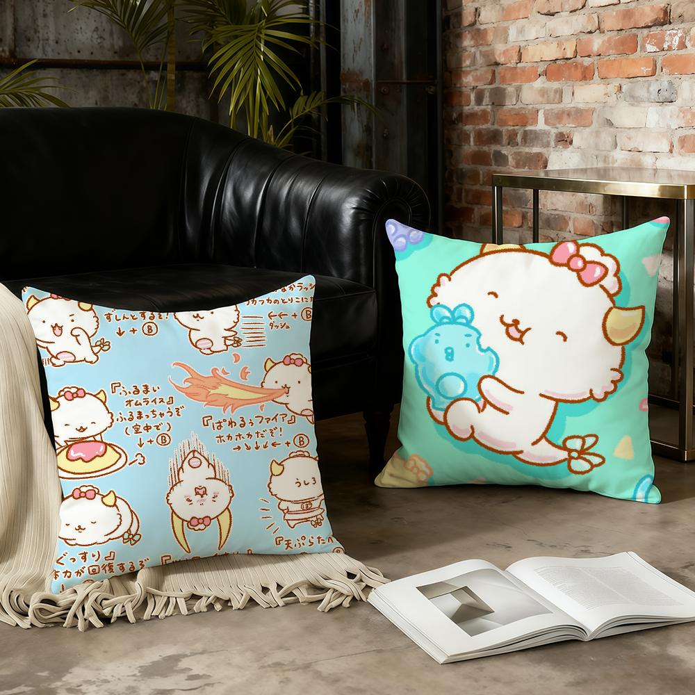 Kawaii G-Gaopowerroo Cushion Cover Birthday Anniversary Gifts Double Sided Printed Zipper Cushion Cover Soft Skin Bedding