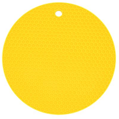 Covoraș Rotund Silicon Gros Calitate Alimentară Suport Izolant Covoraș Cuptor Microunde Galben
