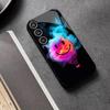 Anime Malerei Emoji Lachendes Gesicht Handyhülle Glas Handyhülle für Samsung Galaxy S26 S25 S24 S23 S22 S21 FE, Ultra, Plus Stoßfest