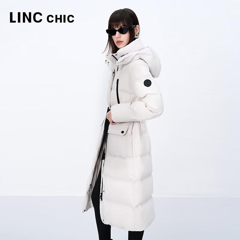 Jinyujie 2024 Winter Women's Long Goose Down Jacket with Waist Tie