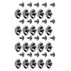 20 Set Bucket Shaped Screw Back Rivets 15mm Alloy Punk Stud Rivets with 6mm Cross Screws Silver Black