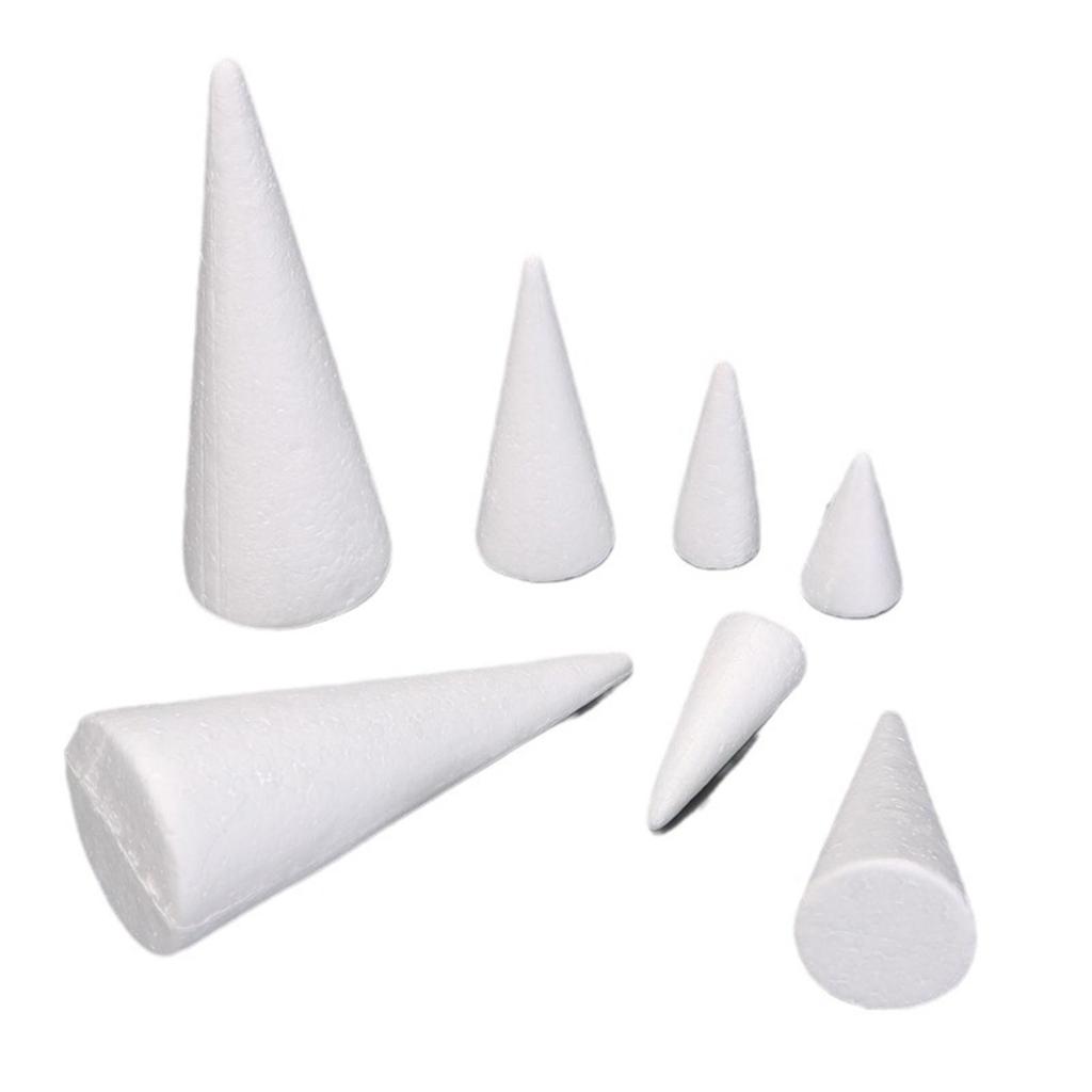 5 Pieces Foam Cones for Crafts Decorations Cake Topper Polystyrene Cones for Table Centerpiece Wedding Party Activities DIY Arts