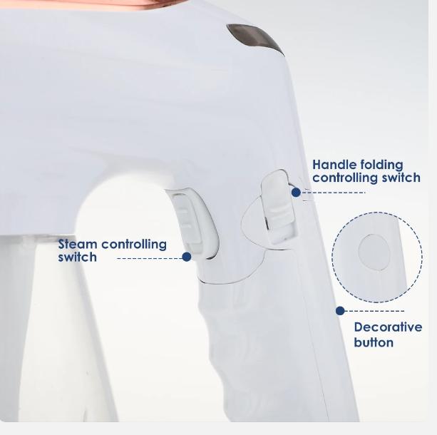 Dampfbügeleisen, Dampfglätter, Handdampfer, 1600 W, Reise, vertikal, Mini, tragbar, hochwertig, für Zuhause und unterwegs, zum Bügeln von Kleidung