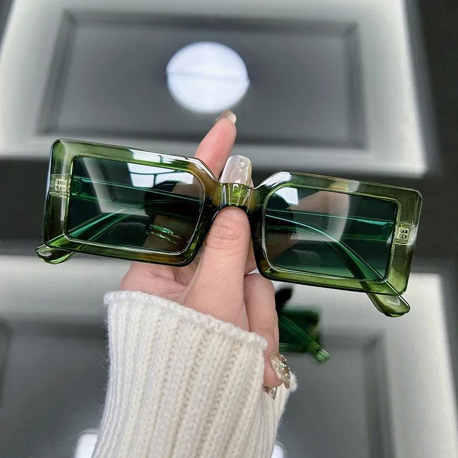 Stilvolle quadratische Sonnenbrille Damen Herren Klassische Retro Modebrille Lässig Weiblich Männlich
