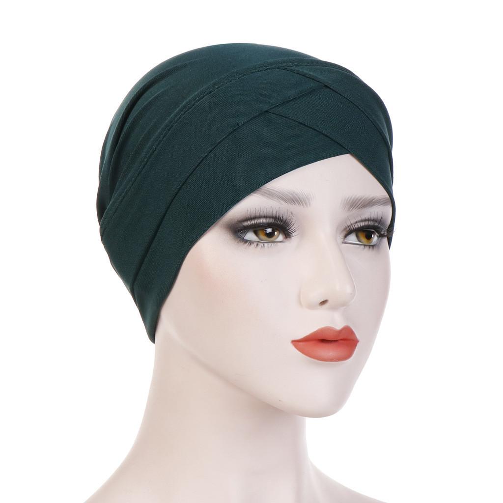 Knitted Turban Cap With Cross Front Style For Women Summer Winter Fashion