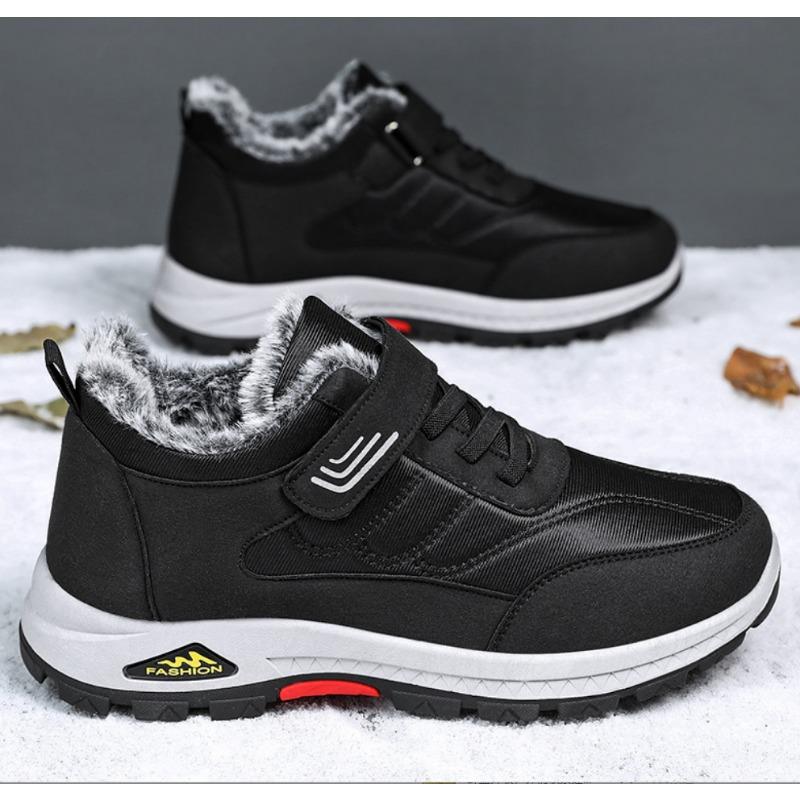 New Winter Boots for Men Waterproof Leather Warm Snow Ankle Boots Outdoor Warm Plush Non-slip Work High-top Casual Sneakers