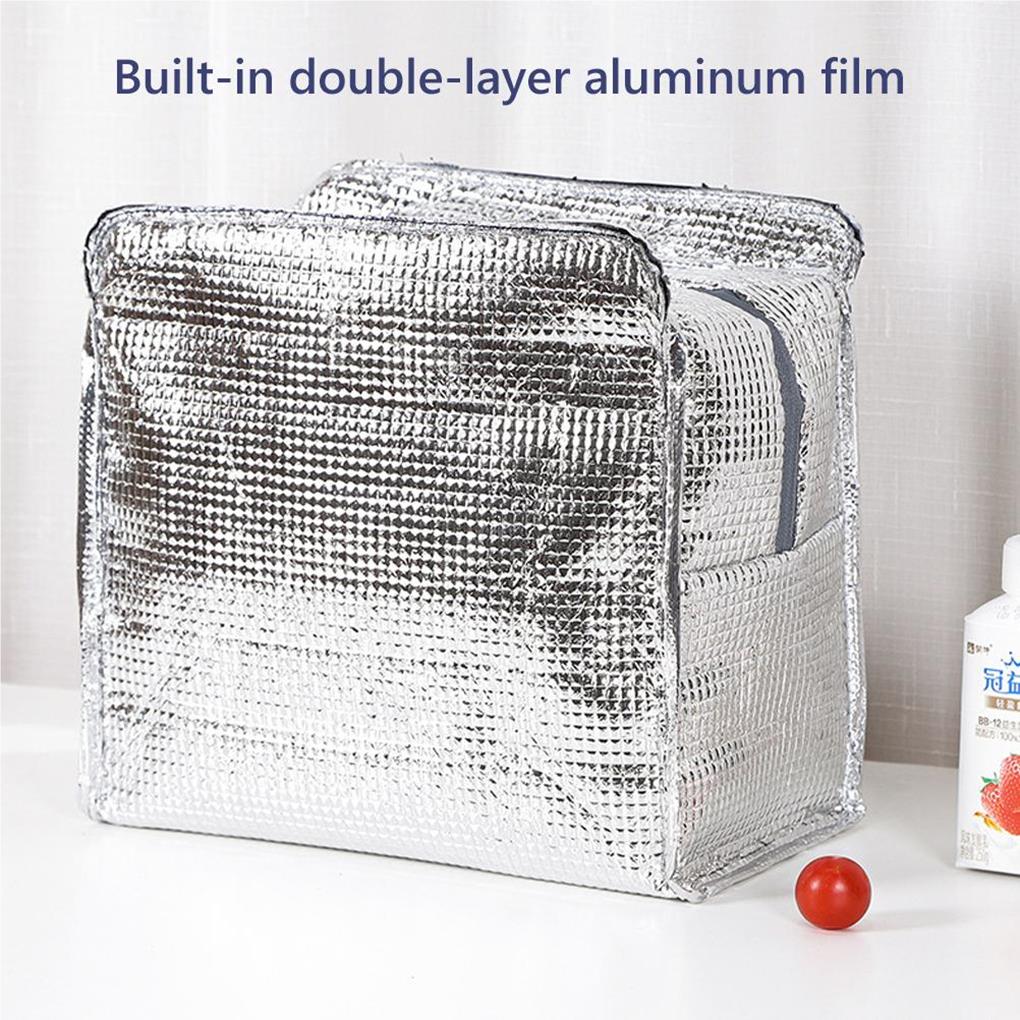 Isolierte Lunchtasche Wasserabweisend Weit zu Öffnen Thermisch Picknick Handtasche Rosa