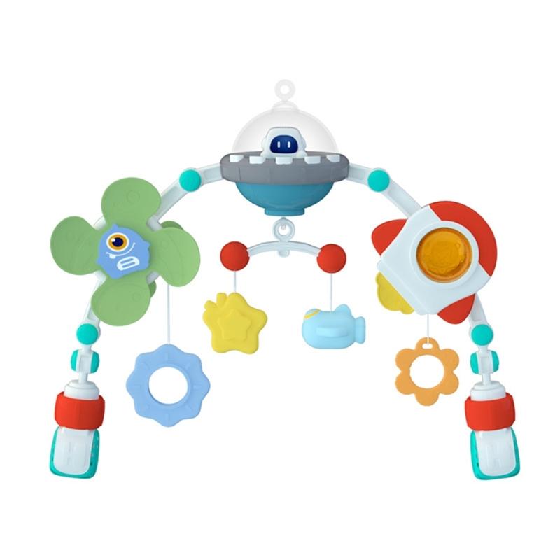 

Space Theme Baby Crib Play Arch Toy With Detachable Clamp Stable ABS Stroller Mobile Acitivy Teether Toy For Pushchair 1