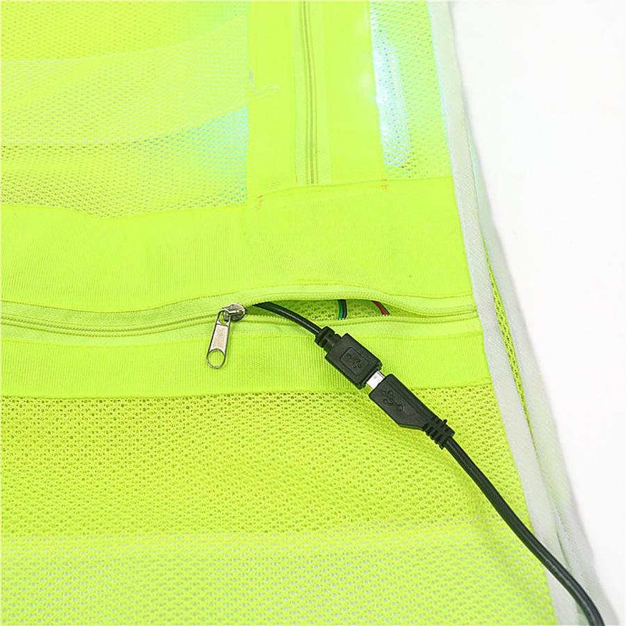 Rechargeable LED Reflective Safety Vest with Lights