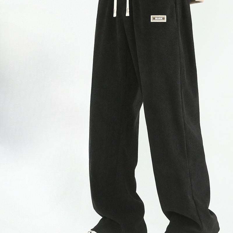 Corduroy Pants Men's Autumn and Winter Pants Plus Size Straight Pants Men's American High Street Wide-leg Casual Pants