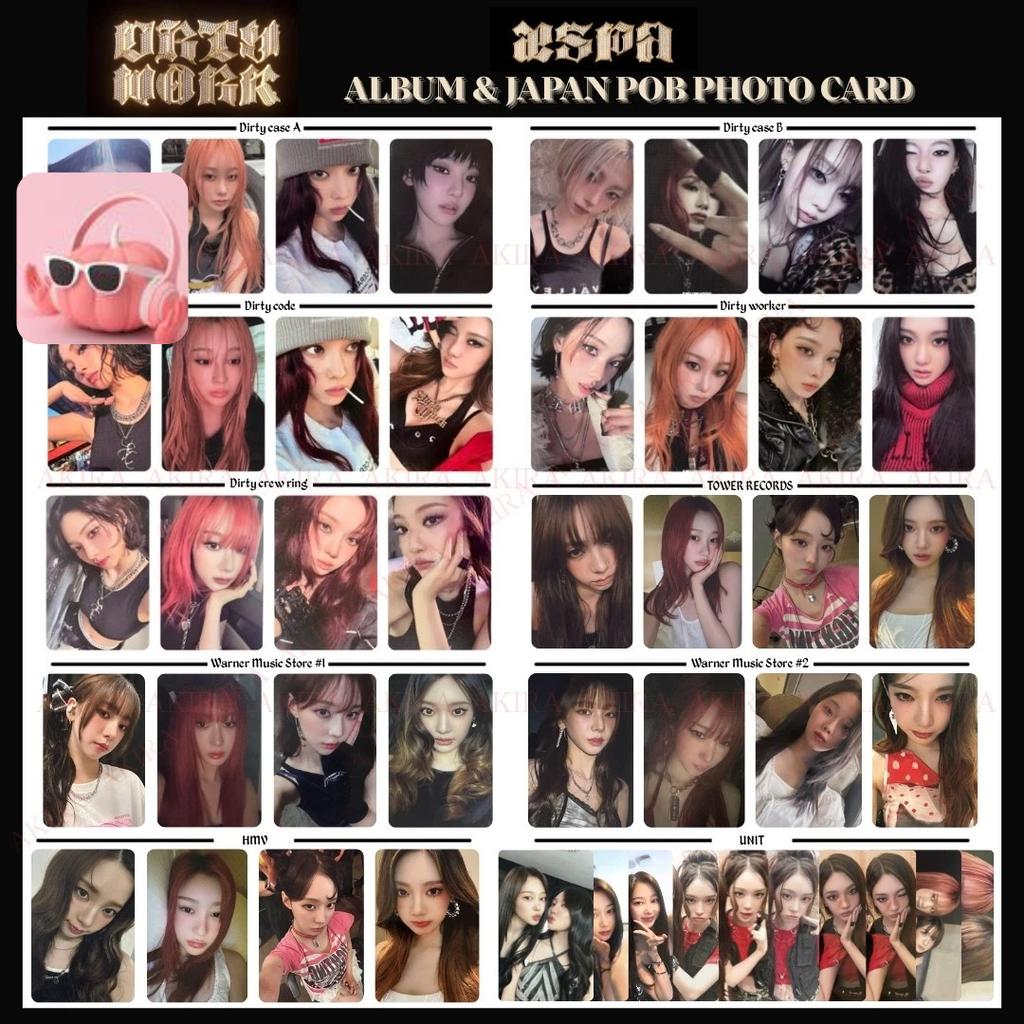 Aespa 1st SINGLE Dirty Work ALBUM PHOTO CARD JAPAN POB OFFICIAL