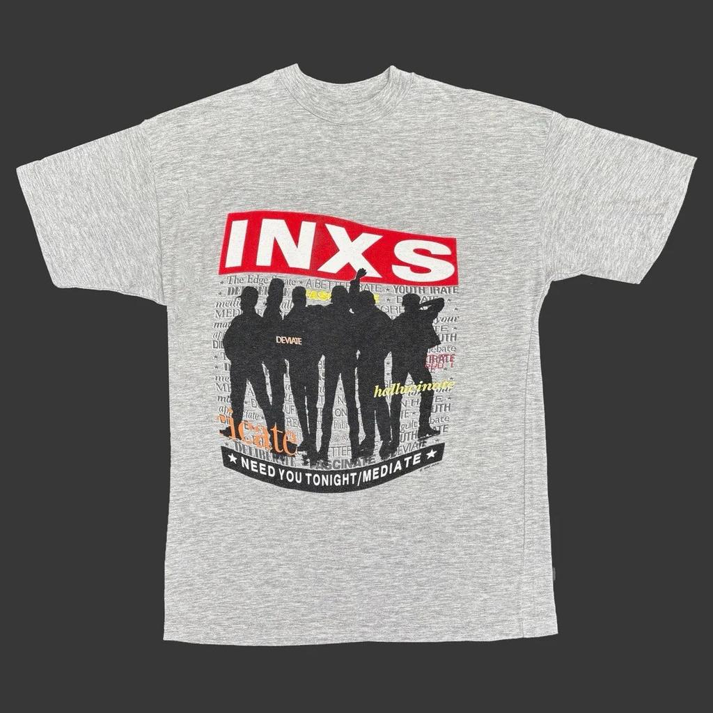 Unisex Graphic T-shirt INXS 1988 80s Vintage Need You Tonight Band Concert 88 Merch Tour World T-Shirt
