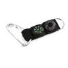 Quality Outdoor Survival Tool Black 3 In 1 Outdoor Camping Compass Thermometer Key Chain Carabiner