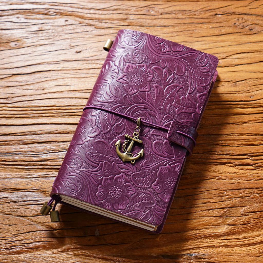 2026 Retro Carved Cowhide Travel Notepad Handmade Notebook Stationery Handbook Creative Diary