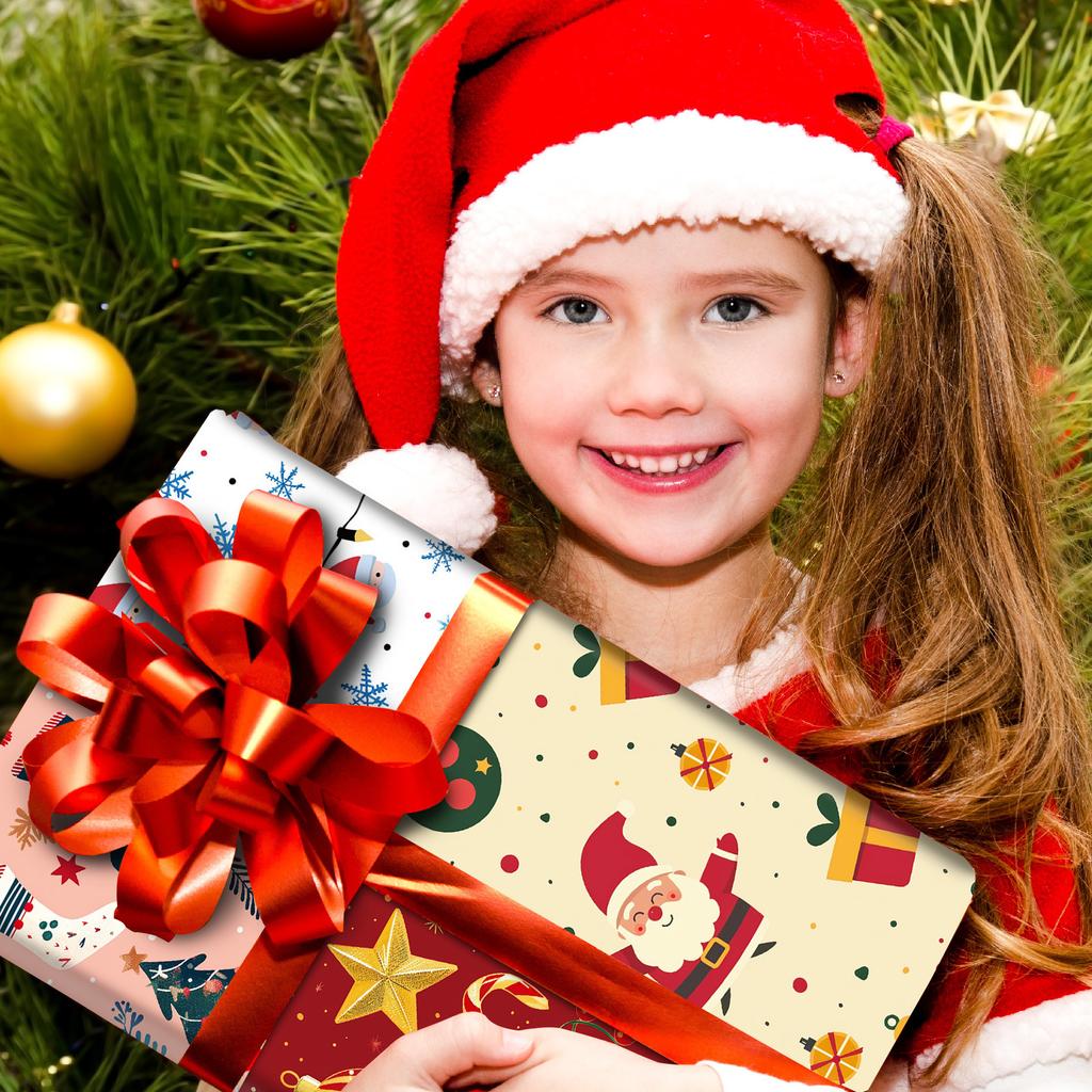 Merry Christmas DIY Craft Decorative Paper Set, 12 Sheets Creative Journal Scrapbook Background Paper