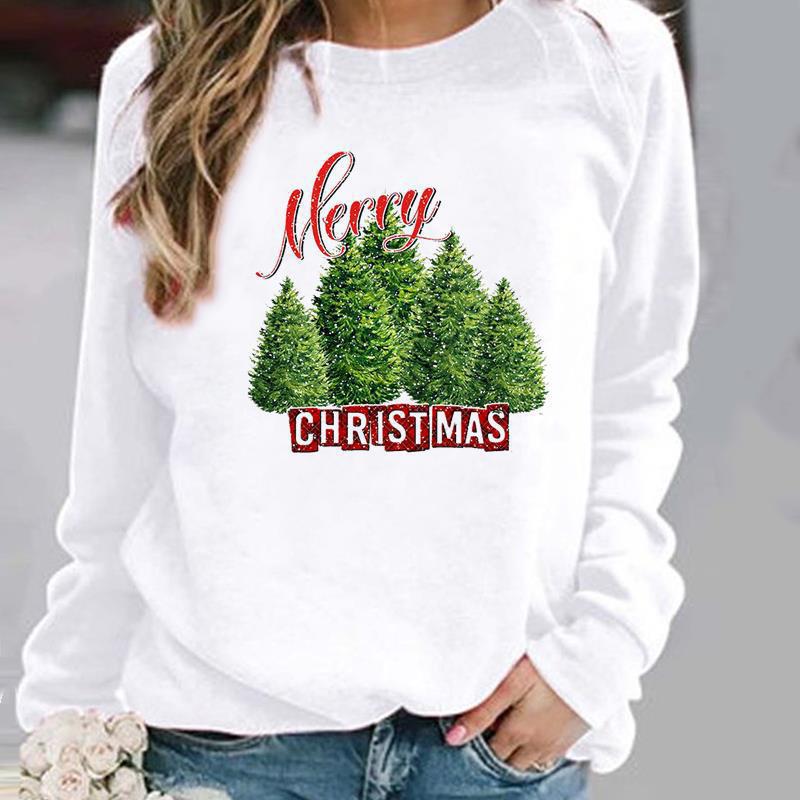 Women's Christmas Cartoon Printed Pullover Hoodie