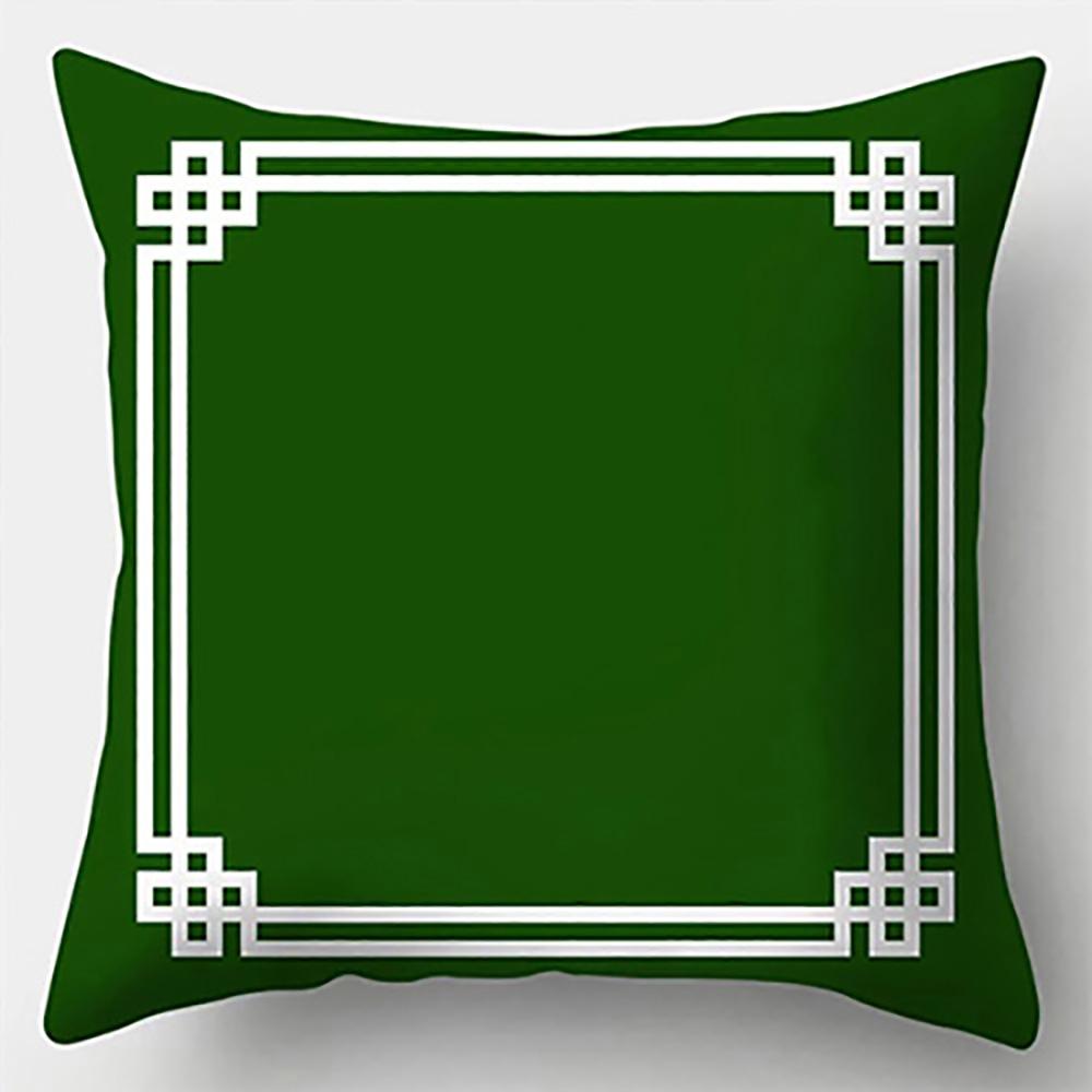 

Green Pillowcase with Greek Key BorderSuitable for sofa car bedroom decorative cushion cover pillow cover 16x16Inch