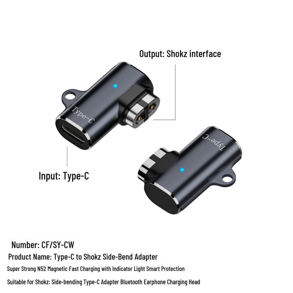Magnetic Type-C Charging Cable for Shokz AS800/S803/S810 Bone Conduction Bluetooth Headphones
