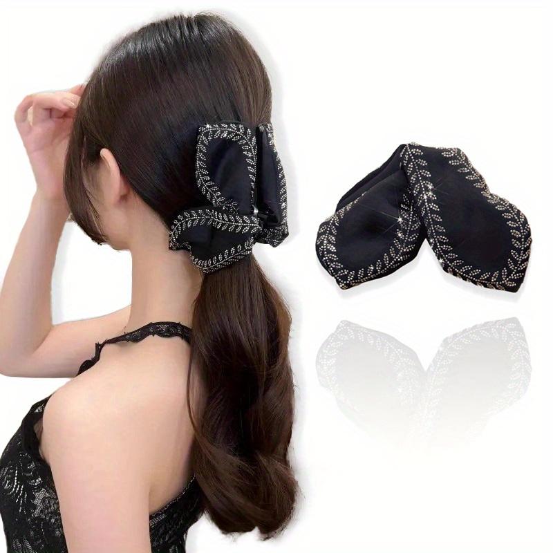 1Pc Strong Hold Hair Claw Clip for Thick Hair – Large Non-Slip Acrylic Jaw Clip, Retro Rhinestone Hair Accessory for Women