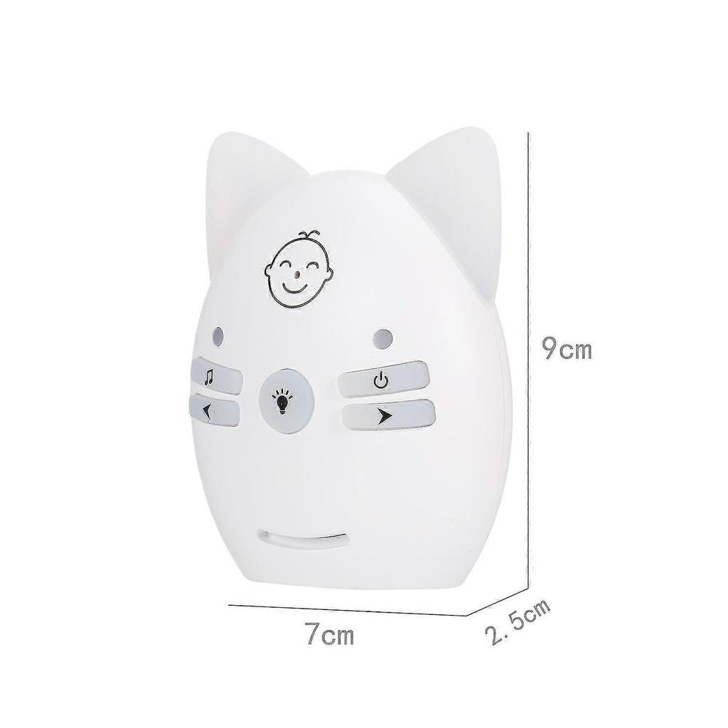 Wireless Audio Baby Monitor Two-way Talk Back Long Range Transmission Vox Mode Night Light Music Pla