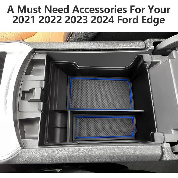 Organizator consolă centrală pentru Ford Edge 2023 2024, cutie de depozitare cotiera Ford Edge 2024, organizator cotiera Ford Edge 2021-2024, tavă de inserare cotiera consolă