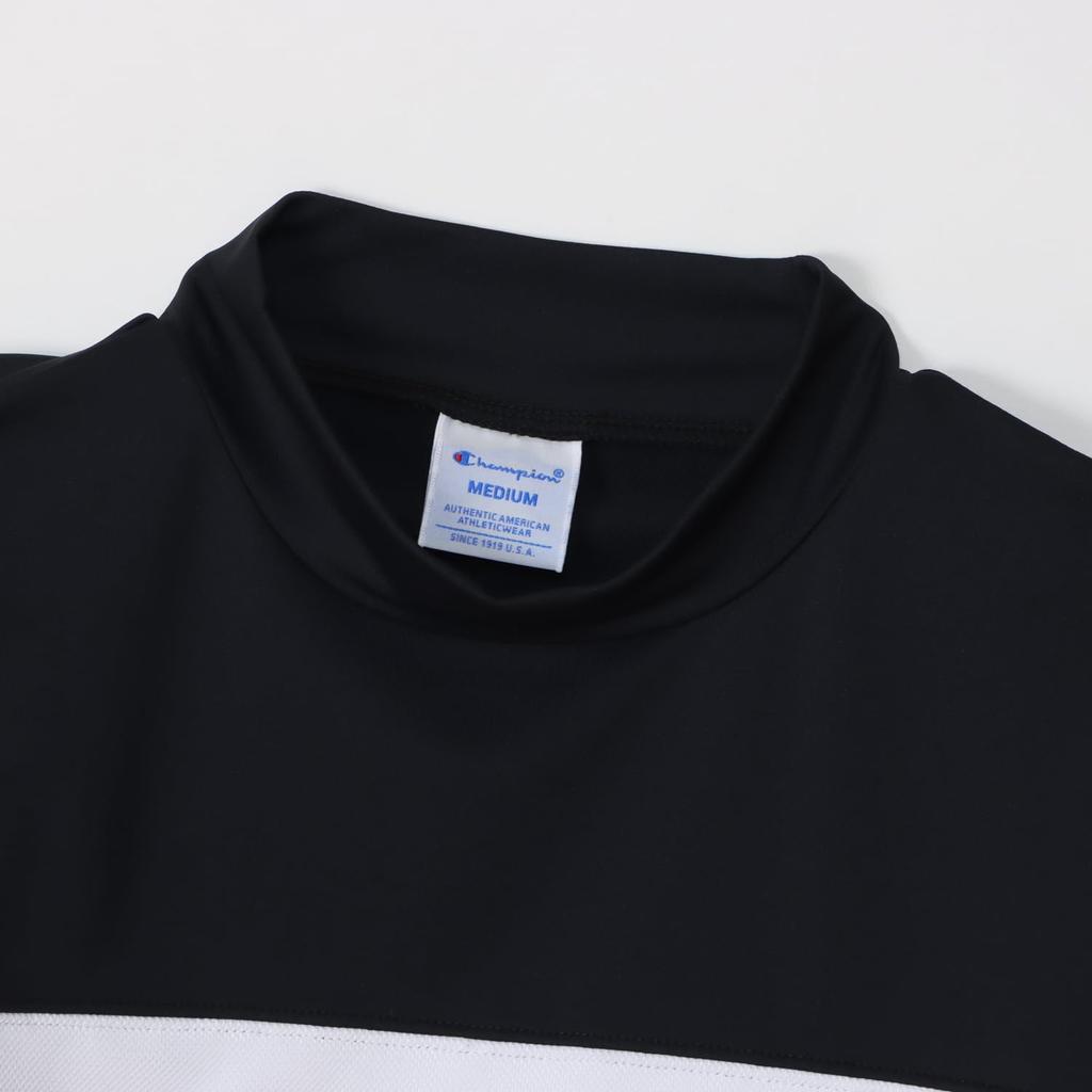 Champion Golf Short Odor UV Script Short Sleeve Mock Neck Shirt Women's T-Shirt, Black, CW-ZG304, Sleeve, Antibacterial, Resistant, Quick-Drying,