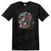 Skull W/ Guns Roses Floral T Shirt Graphic Tee for Rock Music Lovers
