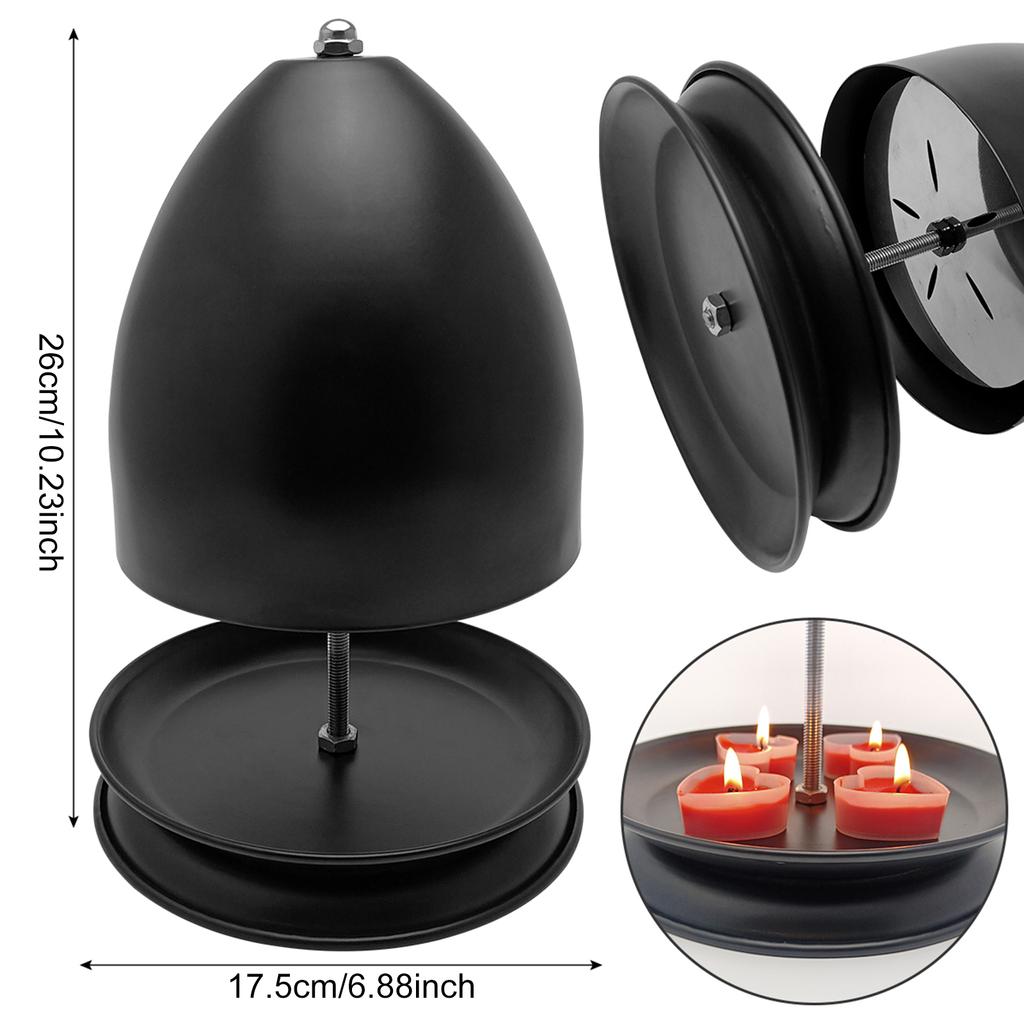 Teelichtofen, Keramikheizkörper, Metall, Teelicht-Kerzenheizung für den Innenbereich, für bis zu 4–6 Wärmer, Terrakotta, für Zuhause, Arbeitszimmer, Büro